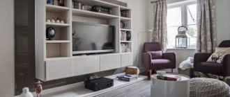 White glossy wall in the living room