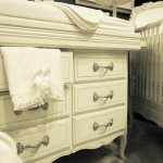 White chest of drawers in vintage style