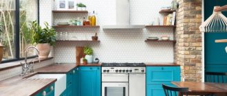 Turquoise kitchen: 80 beautiful design ideas (photos)