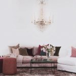 pale pink sofa