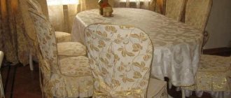 Chair covers with a pattern for the kitchen