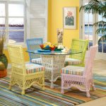 Colored rattan furniture