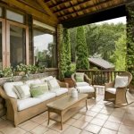 Country furniture on the open veranda