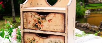 Decoupage of furniture in Provence style, master class on remaking a chest of drawers with your own hands