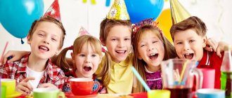 Children at the festive table