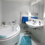 White bathroom design: photo examples from professional designers