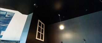 Black stretch ceiling design