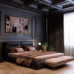 Interior design in dark colors