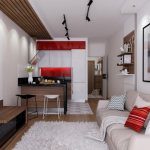 Design of a one-room apartment 30 m²