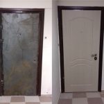 Дверь с установленной МДФ накладкой