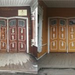 Doors before and after restoration