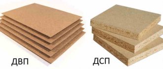 Fiberboard and chipboard