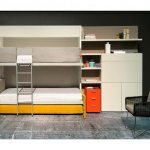 Transformable bunk bed for a children&#39;s room in a minimalist style