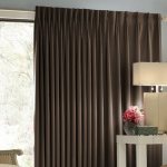 photo of brown curtains in the living room