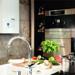 gas water heater in the kitchen