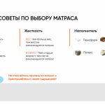 Инфографика – советы по выбору матраса