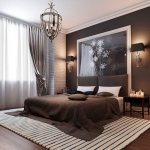 Brown bedroom interior