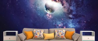 How to decorate a room in space style: photos, design ideas