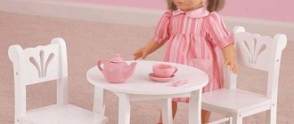 How to make a table for dolls with your own hands: photo, video