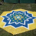 rug made from lids decor ideas