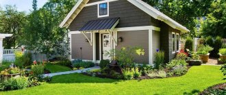 Beautiful and well-kept garden courtyard