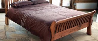 wooden bed