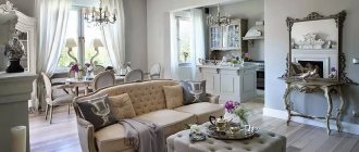 kitchen living room in Provence style