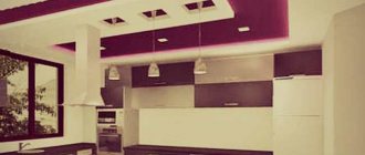 Kitchen made of plasterboard