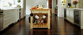 kitchen with dark floor