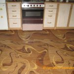 Linoleum with abstract pattern