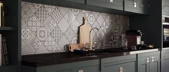 Patchwork tiles for backsplash