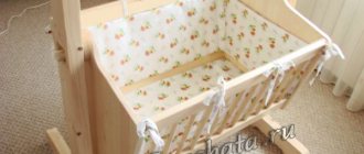 DIY cradle for a newborn: drawings with photos