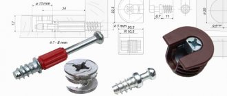 Furniture eccentric ties (Minifix), how to mark holes for connecting parts