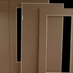 Interior door made of fiberboard