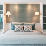 plasterboard niche in the bedroom