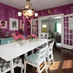 Purple wallpaper in the interior 2022: TOP-200 photo ideas