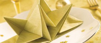 origami from napkins