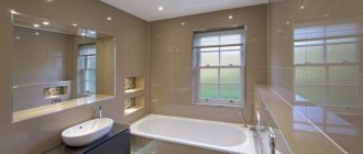 Отделка потолка - Дизайн ванной комнаты в современном стиле