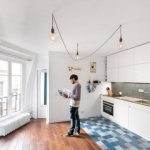 Tiles and laminate in the kitchen