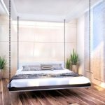 Hanging bed - an unusual design solution in the bedroom interior