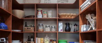 shelves in the pantry