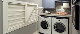 Laundry room in a private house: design and organization rules