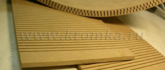 An example of frameless gluing of MDF sheets