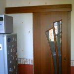 Sliding door in the kitchen area