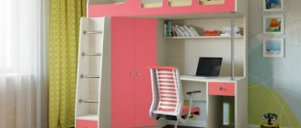 Placing a loft bed in a children&#39;s room for a girl