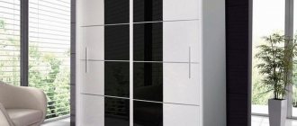 Varieties of black and white wardrobes