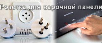 Розетка для варочной панели и духового шкафа