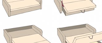 Assembling a Eurobook sofa with your own hands: drawings and description