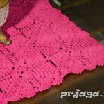 Crochet rectangular tablecloth pattern with description for beginners