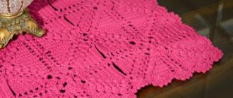 Crochet rectangular tablecloth pattern with description for beginners